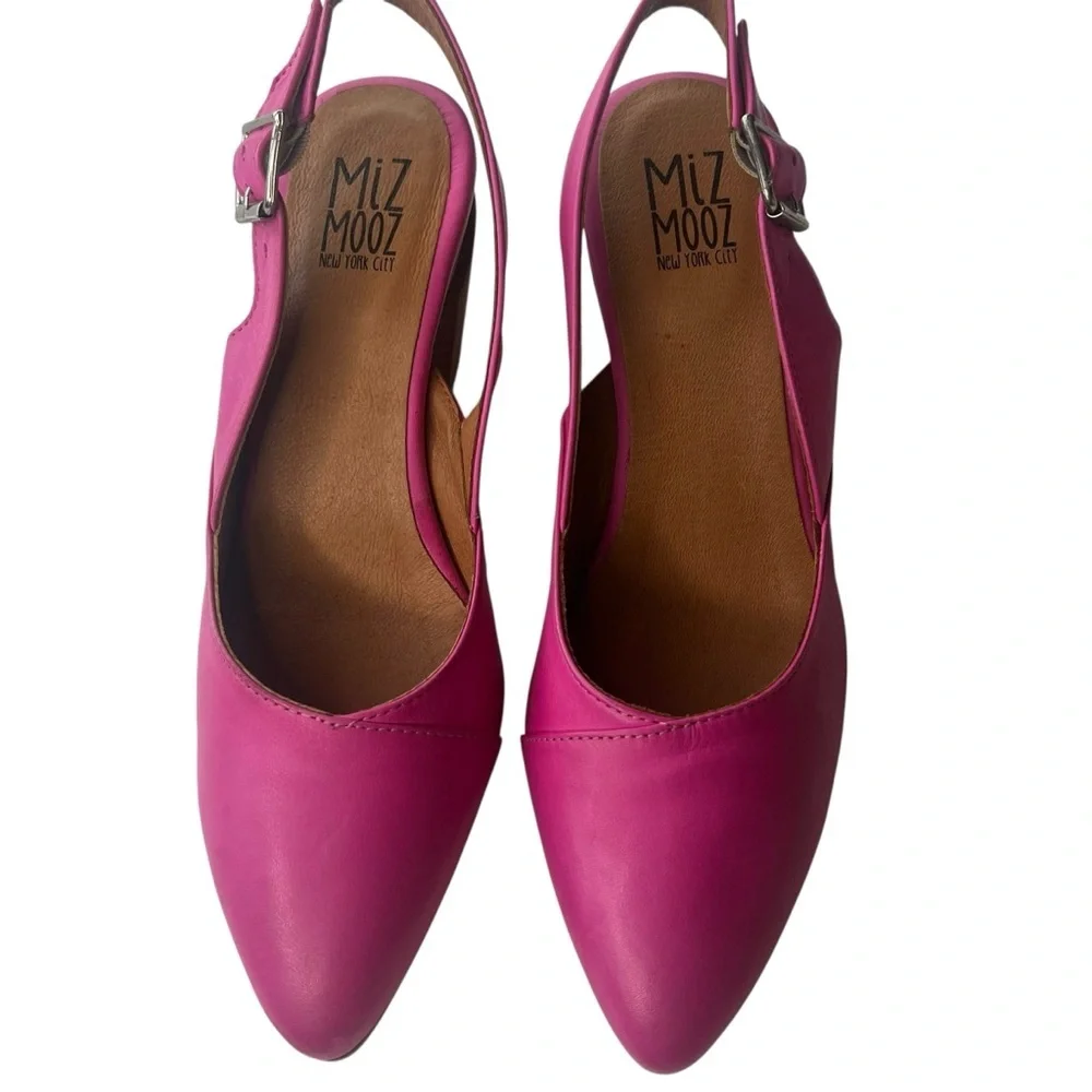 Miz Mooz Leather Slingback Pumps -Aurora Fuchsia EU 39 (US 8.5-9) - Picture 5 of 9